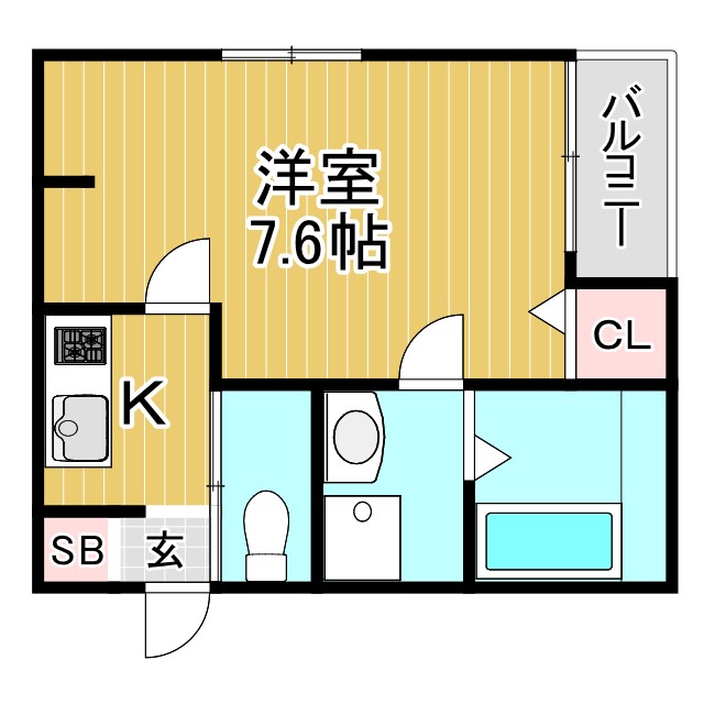 エヌエムスワサントカンズ 2FB|神戸市須磨区須磨本町(山陽電鉄線須磨寺駅)のマンション間取 エヌエムスワサントカンズ 2FB|神戸市須磨区須磨本町(山陽電鉄線須磨寺駅)のマンション間取