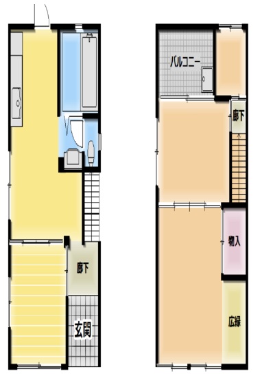 楠町1丁目戸建て 1|神戸市中央区楠町(神戸高速線西元町駅)の貸家間取 楠町1丁目戸建て 1|神戸市中央区楠町(神戸高速線西元町駅)の貸家間取