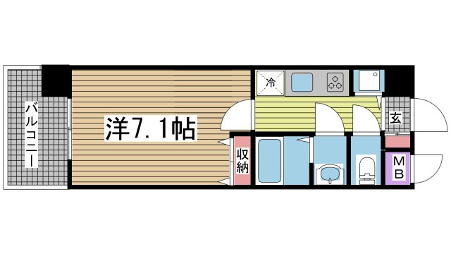 KDXレジデンス三宮 805|神戸市中央区二宮町(JR東海道本線(近畿)三ノ宮駅)のマンション間取 KDXレジデンス三宮 805|神戸市中央区二宮町(JR東海道本線(近畿)三ノ宮駅)のマンション間取