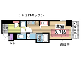 シャーメゾン 神戸 801|神戸市中央区楠町(JR東海道本線(近畿)神戸駅)のマンション間取 シャーメゾン 神戸 801|神戸市中央区楠町(JR東海道本線(近畿)神戸駅)のマンション間取