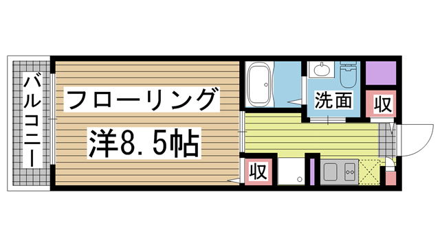ビエンベスティード 302|神戸市須磨区戎町(神戸市営地下鉄線板宿駅)のマンション間取 ビエンベスティード 302|神戸市須磨区戎町(神戸市営地下鉄線板宿駅)のマンション間取