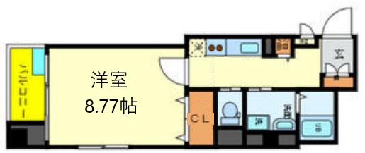 神戸市長田区松野通の賃貸物件間取画像