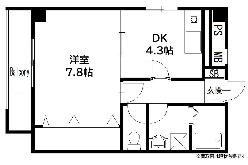 ミダマンション 101|神戸市東灘区魚崎北町(阪神本線青木駅)のマンション間取 ミダマンション 101|神戸市東灘区魚崎北町(阪神本線青木駅)のマンション間取