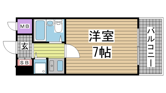 ペイサージュサンコー 1105|神戸市中央区下山手通(JR東海道本線(近畿)神戸駅)のマンション間取 ペイサージュサンコー 1105|神戸市中央区下山手通(JR東海道本線(近畿)神戸駅)のマンション間取