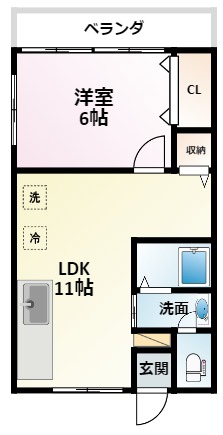 アーバン六甲・家電付 502|神戸市灘区一王山町(阪急神戸線六甲駅)のマンション間取 アーバン六甲・家電付 502|神戸市灘区一王山町(阪急神戸線六甲駅)のマンション間取