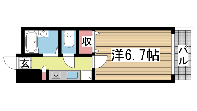 メゾン・ド・ソレイユ三宮 203|神戸市中央区旭通(JR東海道本線(近畿)三ノ宮駅)のマンション間取 メゾン・ド・ソレイユ三宮 203|神戸市中央区旭通(JR東海道本線(近畿)三ノ宮駅)のマンション間取