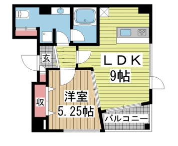 神戸市中央区雲井通の賃貸物件間取画像