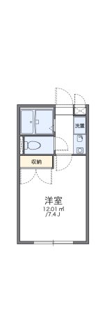レオパレス永井Ⅱ 105|神戸市西区北別府(神戸市営地下鉄線伊川谷駅)のマンション間取 レオパレス永井Ⅱ 105|神戸市西区北別府(神戸市営地下鉄線伊川谷駅)のマンション間取