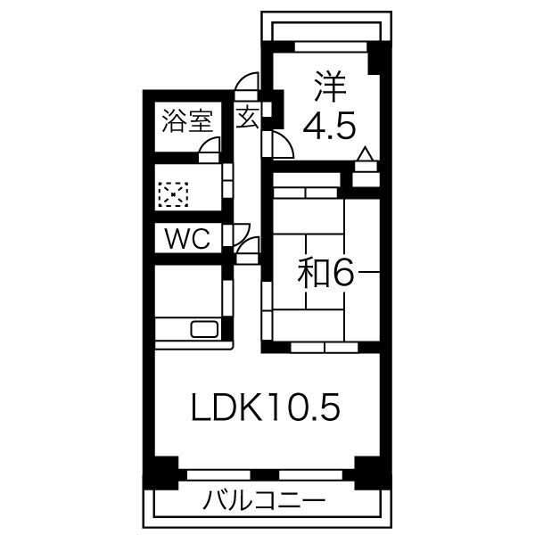 神戸市灘区畑原通の賃貸物件間取画像