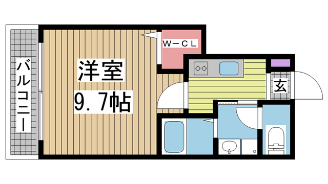 ドミール・ナチュレ 202|神戸市長田区二葉町(神戸市営地下鉄海岸線駒ヶ林駅)のマンション間取 ドミール・ナチュレ 202|神戸市長田区二葉町(神戸市営地下鉄海岸線駒ヶ林駅)のマンション間取