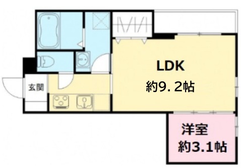 Lumino Foresta 203|神戸市中央区神若通(阪急神戸線春日野道駅)のアパート間取 Lumino Foresta 203|神戸市中央区神若通(阪急神戸線春日野道駅)のアパート間取