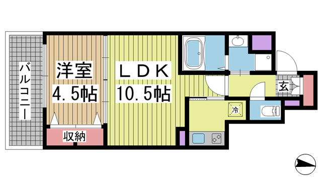アドバンス三宮ウィングロード 504|神戸市中央区吾妻通(JR東海道本線(近畿)三ノ宮駅)のマンション間取 アドバンス三宮ウィングロード 504|神戸市中央区吾妻通(JR東海道本線(近畿)三ノ宮駅)のマンション間取