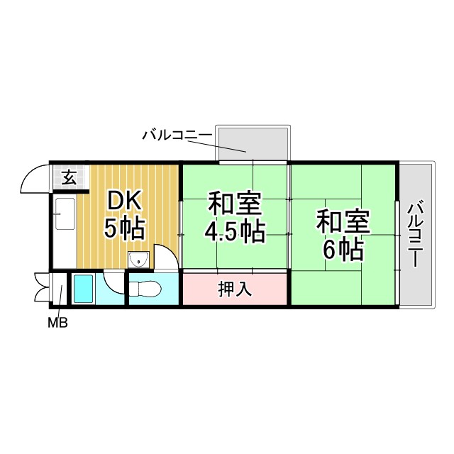 神戸市垂水区星が丘の賃貸物件間取画像