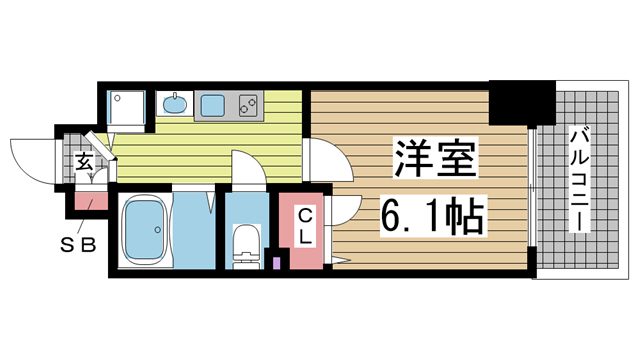 プレサンス神戸プレシャス 207|神戸市兵庫区中道通(神戸高速線新開地駅)のマンション間取 プレサンス神戸プレシャス 207|神戸市兵庫区中道通(神戸高速線新開地駅)のマンション間取