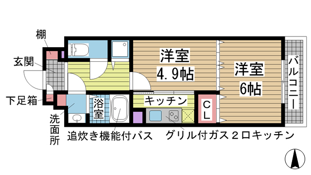エムズレジデンス神戸 907|神戸市兵庫区中道通(JR東海道本線(近畿)神戸駅)のマンション間取 エムズレジデンス神戸 907|神戸市兵庫区中道通(JR東海道本線(近畿)神戸駅)のマンション間取