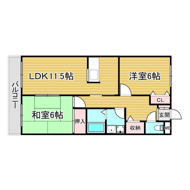 アヴェール上筒井 202|神戸市中央区上筒井通(阪急神戸線春日野道駅)のマンション間取 アヴェール上筒井 202|神戸市中央区上筒井通(阪急神戸線春日野道駅)のマンション間取