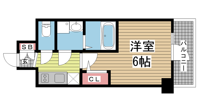 神戸市兵庫区西上橘通の賃貸物件間取画像