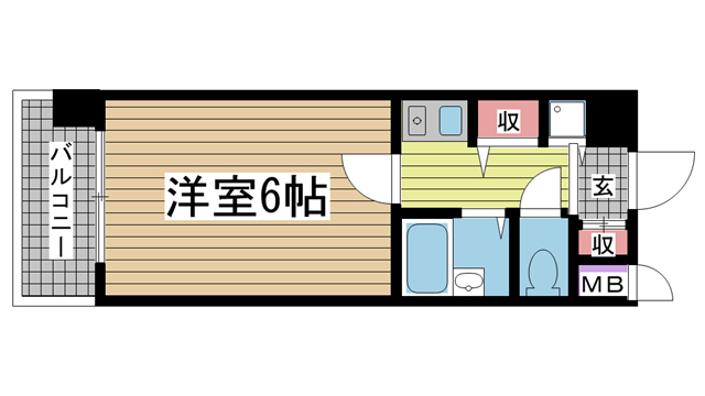 リーガル新神戸 208|神戸市中央区二宮町(JR東海道本線(近畿)三ノ宮駅)のマンション間取 リーガル新神戸 208|神戸市中央区二宮町(JR東海道本線(近畿)三ノ宮駅)のマンション間取