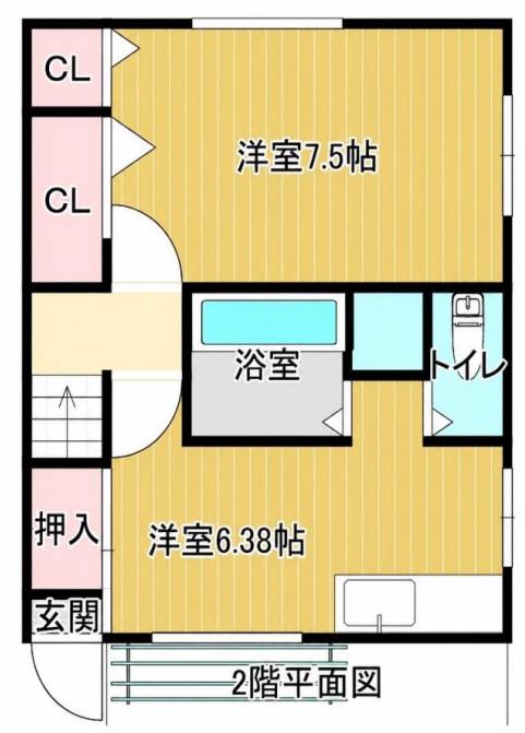 馬場町ハウス 2F|神戸市兵庫区馬場町(神戸市営地下鉄線大倉山駅)のアパート間取 馬場町ハウス 2F|神戸市兵庫区馬場町(神戸市営地下鉄線大倉山駅)のアパート間取