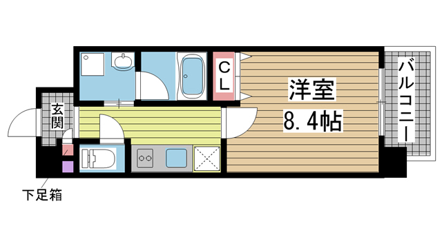 神戸市灘区赤坂通の賃貸物件間取画像