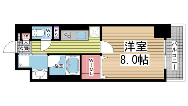 神戸市東灘区御影塚町の賃貸物件間取画像