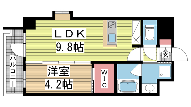クリエイトビュー三宮磯上公園 901|神戸市中央区磯辺通(JR東海道本線(近畿)三ノ宮駅)のマンション間取 クリエイトビュー三宮磯上公園 901|神戸市中央区磯辺通(JR東海道本線(近畿)三ノ宮駅)のマンション間取
