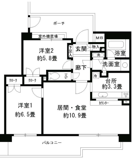 パーク・ハイム神戸熊内町 204|神戸市中央区熊内町(神戸市営地下鉄線新神戸駅)のマンション間取 パーク・ハイム神戸熊内町 204|神戸市中央区熊内町(神戸市営地下鉄線新神戸駅)のマンション間取
