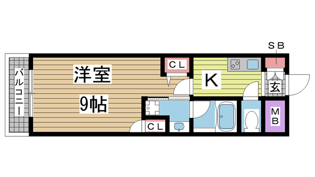 パレス東洋神戸5号館 411|神戸市灘区琵琶町(JR東海道本線(近畿)六甲道駅)のマンション間取 パレス東洋神戸5号館 411|神戸市灘区琵琶町(JR東海道本線(近畿)六甲道駅)のマンション間取