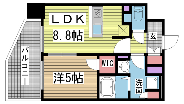 神戸市兵庫区西出町の賃貸物件間取画像