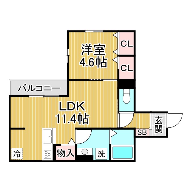 ベラ フォレスタ 203|神戸市灘区篠原中町(阪急神戸線六甲駅)のアパート間取 ベラ フォレスタ 203|神戸市灘区篠原中町(阪急神戸線六甲駅)のアパート間取