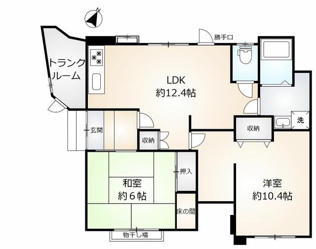 神戸市灘区天城通の賃貸物件間取画像