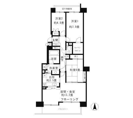 パーク・ハイム神戸熊内町 212|神戸市中央区熊内町(神戸市営地下鉄線新神戸駅)のマンション間取 パーク・ハイム神戸熊内町 212|神戸市中央区熊内町(神戸市営地下鉄線新神戸駅)のマンション間取