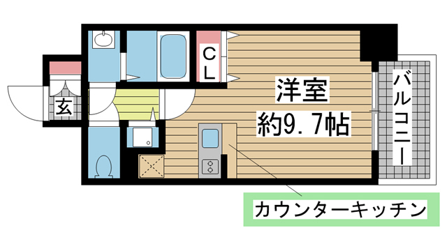 カシータ神戸元町JP 403|神戸市中央区花隈町(JR東海道本線(近畿)元町駅)のマンション間取 カシータ神戸元町JP 403|神戸市中央区花隈町(JR東海道本線(近畿)元町駅)のマンション間取