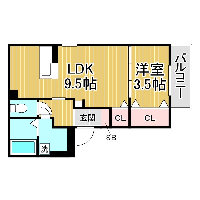 クレール天城通 302|神戸市灘区天城通(阪急神戸線王子公園駅)のアパート間取 クレール天城通 302|神戸市灘区天城通(阪急神戸線王子公園駅)のアパート間取