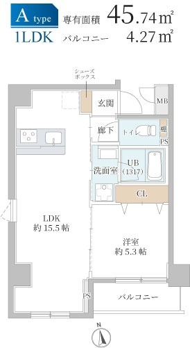 神戸市兵庫区南仲町の賃貸物件間取画像