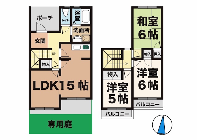 神戸市垂水区朝谷町の賃貸物件間取画像