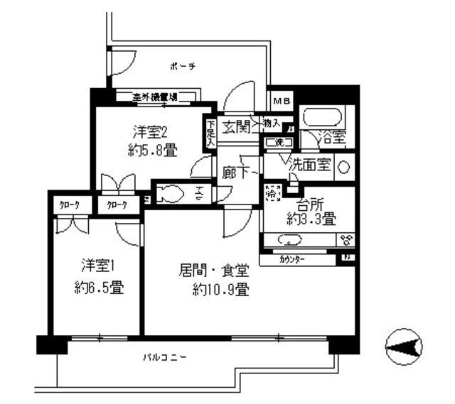 パーク・ハイム神戸熊内町 204|神戸市中央区熊内町(JR東海道本線(近畿)三ノ宮駅)のマンション間取 パーク・ハイム神戸熊内町 204|神戸市中央区熊内町(JR東海道本線(近畿)三ノ宮駅)のマンション間取