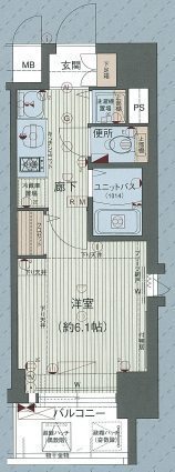 神戸市兵庫区三川口町の賃貸物件間取画像