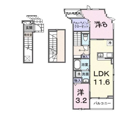 神戸市北区鈴蘭台西町の賃貸物件間取画像
