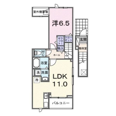 神戸市北区鈴蘭台西町の賃貸物件間取画像