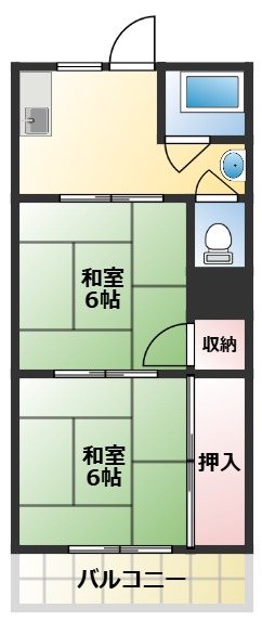 神戸市東灘区魚崎南町の賃貸物件間取画像