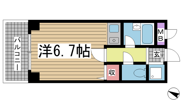 神戸市灘区桜口町の賃貸物件間取画像