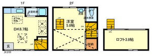 サンライト C|神戸市灘区原田通(JR東海道本線(近畿)灘駅)のテラスハウス間取 サンライト C|神戸市灘区原田通(JR東海道本線(近畿)灘駅)のテラスハウス間取