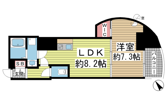 セレニテ神戸元町クレア 301|神戸市中央区海岸通(JR東海道本線(近畿)元町駅)のマンション間取 セレニテ神戸元町クレア 301|神戸市中央区海岸通(JR東海道本線(近畿)元町駅)のマンション間取