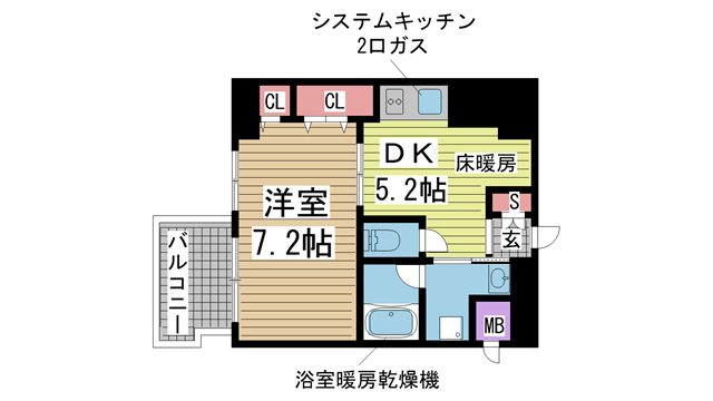 エステムプラザ神戸三宮ルクシア 1513|神戸市中央区御幸通(JR東海道本線(近畿)三ノ宮駅)のマンション間取 エステムプラザ神戸三宮ルクシア 1513|神戸市中央区御幸通(JR東海道本線(近畿)三ノ宮駅)のマンション間取