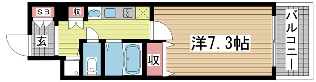 プレサンス神戸駅前グランツ 603|神戸市中央区中町通(JR東海道本線(近畿)神戸駅)のマンション間取 プレサンス神戸駅前グランツ 603|神戸市中央区中町通(JR東海道本線(近畿)神戸駅)のマンション間取