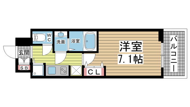 ラヴ神戸三宮 308|神戸市中央区浜辺通(JR東海道本線(近畿)三ノ宮駅)のマンション間取 ラヴ神戸三宮 308|神戸市中央区浜辺通(JR東海道本線(近畿)三ノ宮駅)のマンション間取