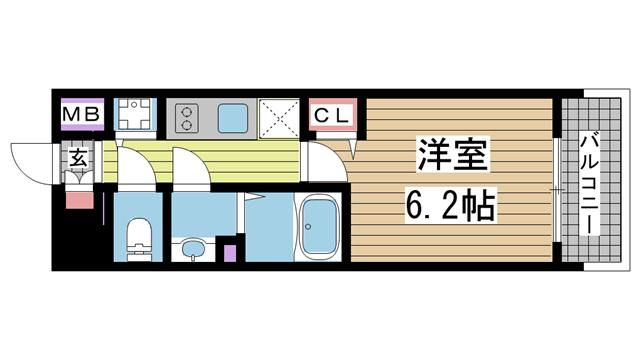 プレサンスKOBEアモーレ 612|神戸市中央区橘通(JR東海道本線(近畿)神戸駅)のマンション間取 プレサンスKOBEアモーレ 612|神戸市中央区橘通(JR東海道本線(近畿)神戸駅)のマンション間取