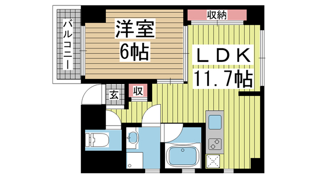AOI FLATS 702|神戸市中央区御幸通(JR東海道本線(近畿)三ノ宮駅)のマンション間取 AOI FLATS 702|神戸市中央区御幸通(JR東海道本線(近畿)三ノ宮駅)のマンション間取