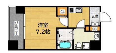 神戸市灘区記田町の賃貸物件間取画像